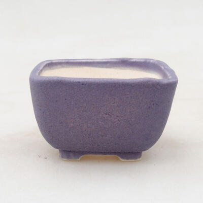 Ceramic bonsai bowl 5 x 5 x 3 cm, color purple - 1
