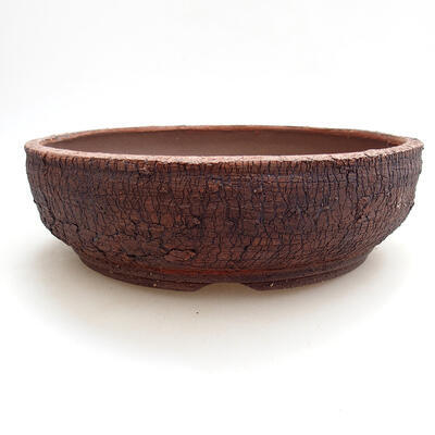 Ceramic bonsai bowl 19.5 x 19.5 x 6 cm, color cracked - 1