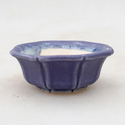 Ceramic bonsai bowl 6 x 6 x 2.5 cm, color purple - 1