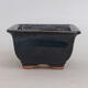 Ceramic bonsai bowl 10 x 10 x 5.5 cm, blue-black color - 1/3