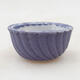Ceramic bonsai bowl 5.5 x 5.5 x 2.5 cm, color purple - 1/3