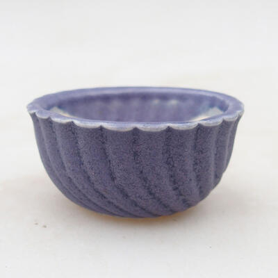 Ceramic bonsai bowl 5.5 x 5.5 x 2.5 cm, color purple - 1
