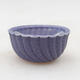 Ceramic bonsai bowl 5.5 x 5.5 x 2.5 cm, color purple - 1/3