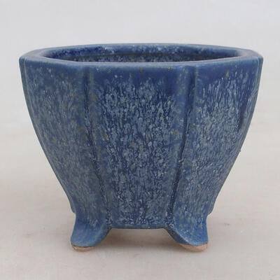 Ceramic bonsai bowl 7 x 7 x 5.5 cm, color blue - 1