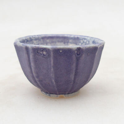 Ceramic bonsai bowl 5 x 5 x 3 cm, color purple - 1