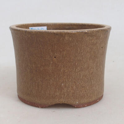 Ceramic bonsai bowl 10 x 10 x 7 cm, color brown - 1