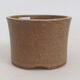 Ceramic bonsai bowl 10 x 10 x 7 cm, color brown - 1/3