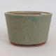 Ceramic bonsai bowl 10 x 10 x 6.5 cm, color green - 1/3