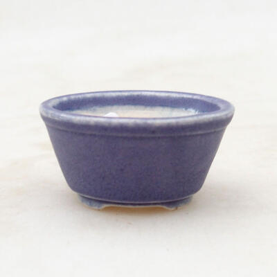Ceramic bonsai bowl 4 x 4 x 2 cm, color purple - 1