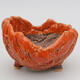 Ceramic shell 9 x 9 x 6 cm, color orange - 1/3