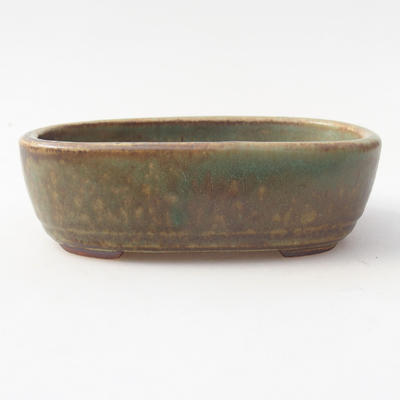 Ceramic bonsai bowl 13 x 8,5 x 3,5 cm, color green - 1
