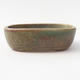Ceramic bonsai bowl 13 x 8,5 x 3,5 cm, color green - 1/4