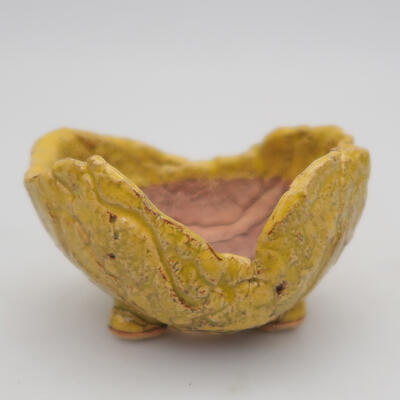 Ceramic shell 9 x 8 x 5 cm, color yellow - 1