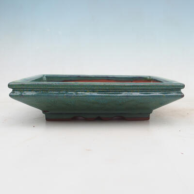 Bonsai bowl 22 x 17 x 5.5 cm, color green - 1