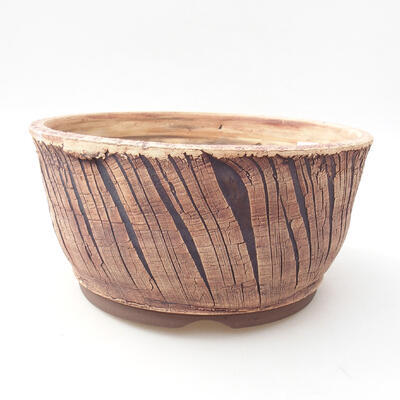 Ceramic bonsai bowl 21 x 21 x 10.5 cm, color cracked - 1
