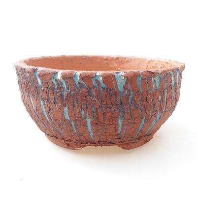 Ceramic bonsai bowl 14.5 x 14.5 x 7 cm, color blue - 1