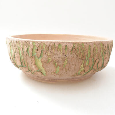 Ceramic bonsai bowl 18 x 18 x 6.5 cm, color green - 1