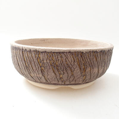 Ceramic bonsai bowl 16 x 16 x 6 cm, color yellow - 1