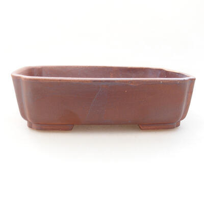 Ceramic bonsai bowl 15 x 12 x 4.5 cm, brown color - 1