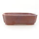 Ceramic bonsai bowl 15 x 12 x 4.5 cm, brown color - 1/3