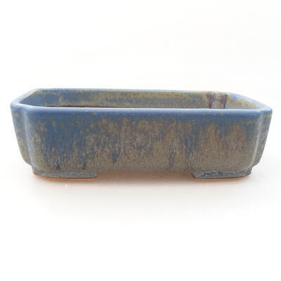 Ceramic bonsai bowl 15 x 12 x 4.5 cm, color blue - 1