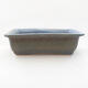 Ceramic bonsai bowl 13.5 x 9.5 x 4 cm, color blue - 1/3