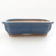Ceramic bonsai bowl 13 x 10.5 x 4 cm, color blue - 1/3