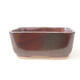 Ceramic bonsai bowl 12 x 9 x 5 cm, brown color - 1/3