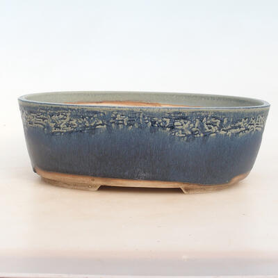 Bonsai bowl 30 x 23 x 10 cm, color blue-green - 1