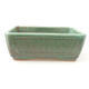 Ceramic bonsai bowl 12.5 x 9 x 4.5 cm, color green - 1/3