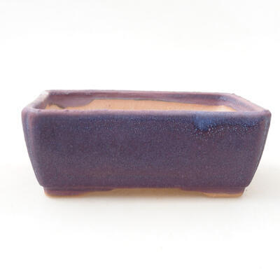 Ceramic bonsai bowl 12.5 x 9 x 4.5 cm, color purple - 1
