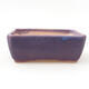 Ceramic bonsai bowl 12.5 x 9 x 4.5 cm, color purple - 1/3