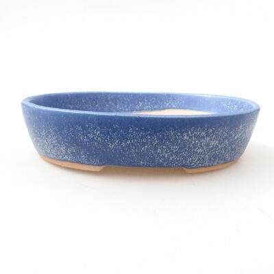 Ceramic bonsai bowl 17 x 13.5 x 3.5 cm, color blue - 1