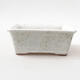 Ceramic bonsai bowl 13 x 10 x 5 cm, white color - 1/3