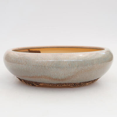 Ceramic bonsai bowl 20 x 20 x 6 cm, color beige - 1