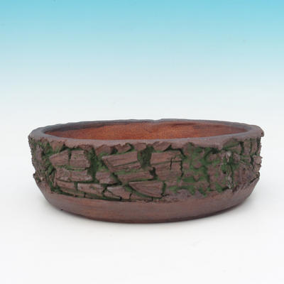 Bonsai ceramic bowl - Fired on wood - 1