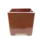 Ceramic bonsai bowl 8.5 x 8.5 x 8.5 cm, brown-black color - 1/3