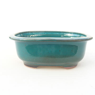 Ceramic bonsai bowl 14 x 11 x 5.5 cm, color green - 1