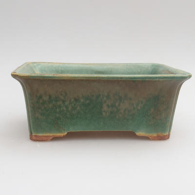 Ceramic bonsai bowl 18 x 14 x 7 cm, color green - 1