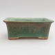 Ceramic bonsai bowl 18 x 14 x 7 cm, color green - 1/4