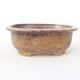 Ceramic bonsai bowl 14 x 11 x 5.5 cm, brown color - 1/3