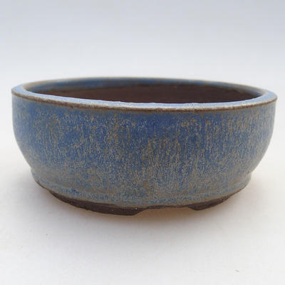 Ceramic bonsai bowl 9.5 x 9.5 x 3.5 cm, color blue - 1