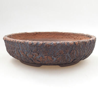 Ceramic bonsai bowl 22 x 22 x 6 cm, color cracked - 1