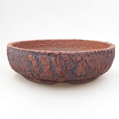 Ceramic bonsai bowl 19.5 x 19.5 x 6 cm, cracked color - 1