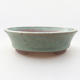 Ceramic bonsai bowl 9.5 x 9.5 x 2.5 cm, color green - 1/3