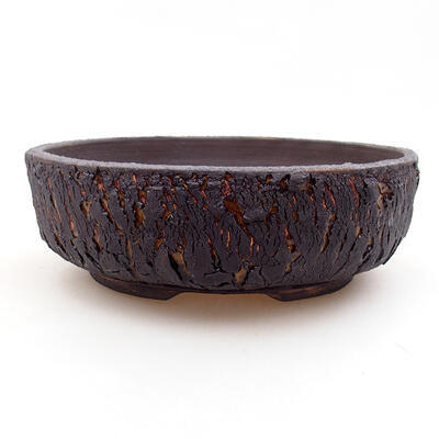 Ceramic bonsai bowl 17.5 x 17.5 x 5.5 cm, cracked color - 1