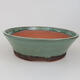 Ceramic bonsai bowl 18.5 x 18.5 x 5.5 cm, color green - 1/3