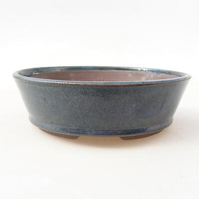 Ceramic bonsai bowl 16 x 16 x 4.5 cm, color blue - 1