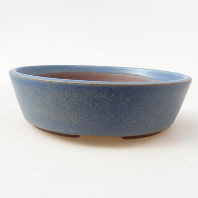 Ceramic bonsai bowl 16.5 x 16.5 x 4.5 cm, color blue - 1