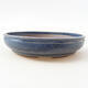 Ceramic bonsai bowl 16.5 x 16.5 x 3.5 cm, color blue - 1/3